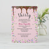 30e verjaardag chocolade ijsjes met sprenkels kaart (Staand voorkant)