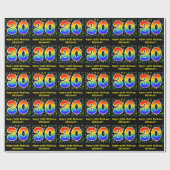 30e verjaardag: Colorful Music Symbols, Rainbow 30 Cadeaupapier (Vlak)