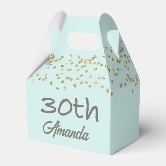 30e Verjaardag Confetti Gepersonaliseerd Bedankdoosjes (Achterkant)