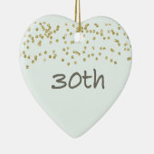 30e verjaardag Confetti Keramisch Ornament (Rechts)