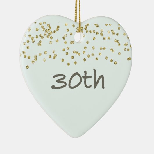 30e verjaardag Confetti Keramisch Ornament (Rechts)