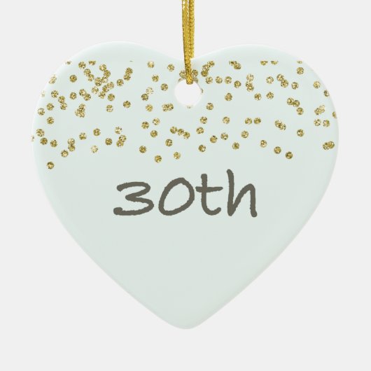 30e verjaardag Confetti Keramisch Ornament (Voorkant)