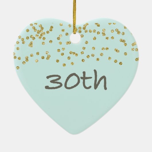 30e verjaardag Confetti Keramisch Ornament (Achterkant)