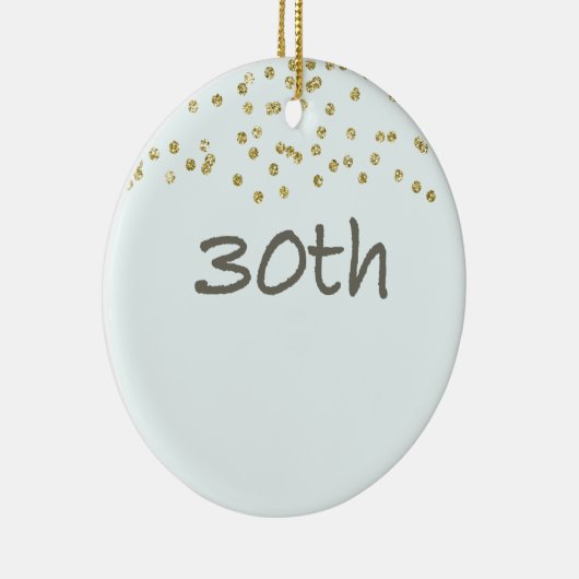 30e verjaardag Confetti Keramisch Ornament (Rechts)