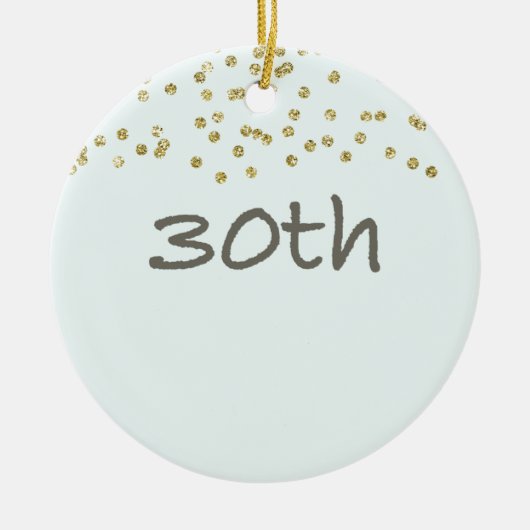 30e verjaardag Confetti Keramisch Ornament (Voorkant)