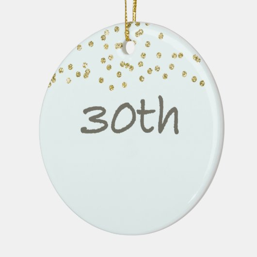 30e verjaardag Confetti Keramisch Ornament (Links)