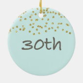 30e verjaardag Confetti Keramisch Ornament (Achterkant)