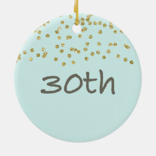 30e verjaardag Confetti Keramisch Ornament