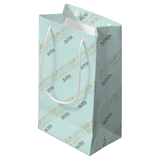 30e verjaardag confetti klein cadeauzakje (Voorkant Gekanteld)