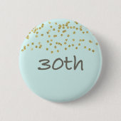 30e verjaardag Confetti Ronde Button 5,7 Cm (Voorkant)