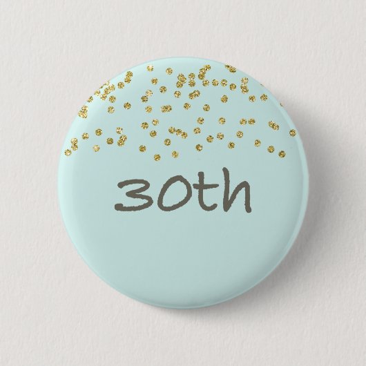 30e verjaardag Confetti Ronde Button 5,7 Cm (Voorkant)