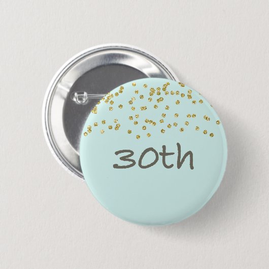 30e verjaardag Confetti Ronde Button 5,7 Cm (Voorkant /achterkant)