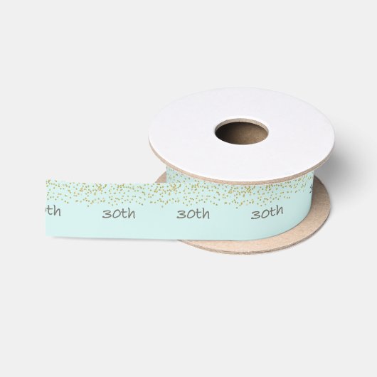 30e verjaardag Confetti Satijnen Lint (Spoel)