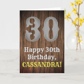 30e verjaardag: Country Westerne geïnspireerde loo Kaart (Gele Bloem)