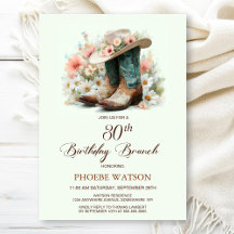 30e Verjaardag Cowgirl Laarzen Verjaardagsbrunch
