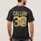 30e verjaardag crew volwassene aangepaste naam fot t-shirt (Achterkant)