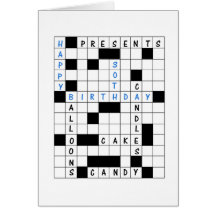 30e verjaardag, Crossword Puzzle Birthday Kaart