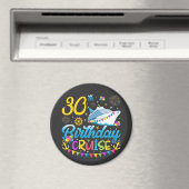 30e verjaardag Cruise B-Day Party Circle Magneet (Insitu (Vaatwasser))
