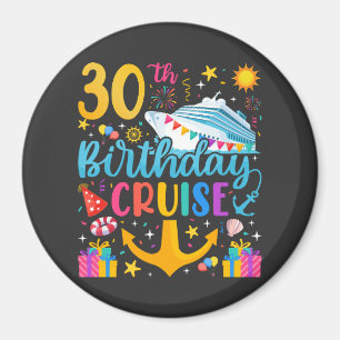 30e verjaardag Cruise B-Day Party Circle Magneet