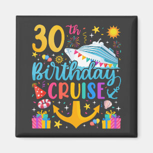 30e verjaardag Cruise B-Day Party Square Magneet