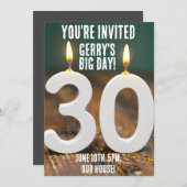 30E VERJAARDAG CUSTOM PARTY UITNODIGINGEN (Voorkant / Achterkant)