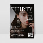 30e Verjaardag Custom Photo Magazine Hoesje Unique Kaart<br><div class="desc">Verras uw dierbaren met deze ultra elegante uitnodiging,  met uw aangepaste foto en details. Voeg eenvoudig al uw gegevens toe door op de optie "personaliseren" te klikken.</div>