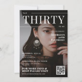 30e Verjaardag Custom Photo Magazine Hoesje Unique Kaart (Voorkant)