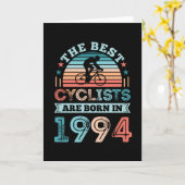 30e verjaardag Cycling Gift Best Cyclist, geboren  Kaart (Gele Bloem)