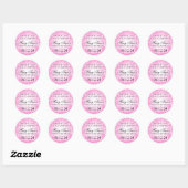 30e verjaardag Dank u Roze Winter Wonderland Ronde Sticker (Vel)
