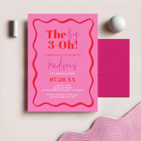 30e verjaardag De grote 3-oh golvende grens