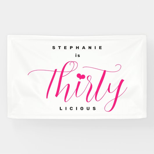 30e verjaardag Dertig DertigLekkernij Spandoek (Horizontaal)