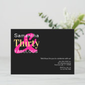 30e verjaardag Dertig en Fabulous Verjaardagsfeest Kaart (Staand voorkant)