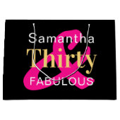 30e verjaardag dertig Fabulous gepersonaliseerde p Groot Cadeauzakje (Voorkant)