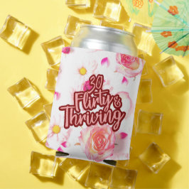 30e Verjaardag Dertig Flirty en bloeiende Fun Pink Blikjeskoeler