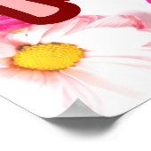 30e Verjaardag Dertig Flirty en bloeiende Fun Pink Poster (Hoek)