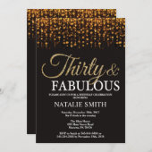 30e verjaardag Dertig jaar en verbluffend goud Kaart (Voorkant / Achterkant)