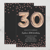 30e verjaardag Dertig Roos gouden legant Kaart (Voorkant / Achterkant)