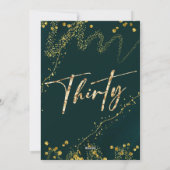 30e verjaardag Dertigtal Emerald Green-uitnodiging Feestdagenkaart (Achterkant)