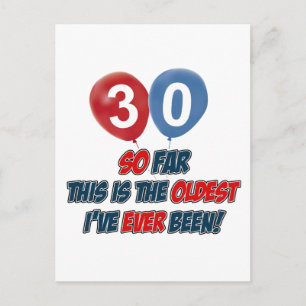 30e verjaardag design briefkaart