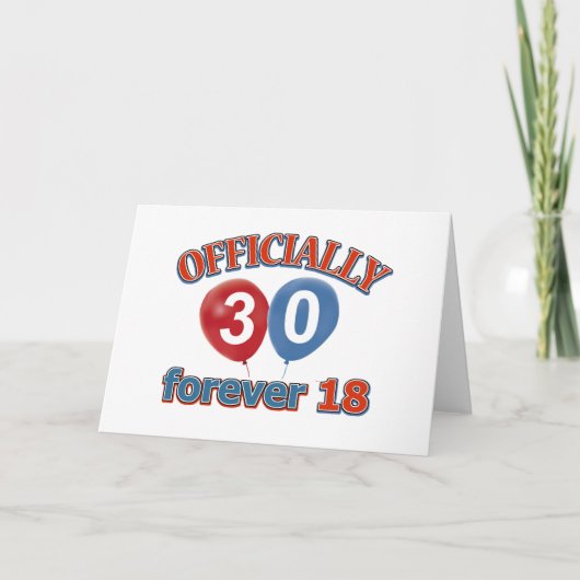 30e verjaardag design kaart (Voorkant)