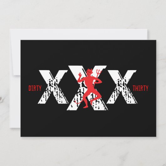 30e verjaardag - Dirty 30 - hel van een partij Kaart (Voorkant)