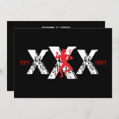 30e verjaardag - Dirty 30 - hel van een partij Kaart (Voorkant / Achterkant)