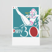 30e verjaardag - Dirty 30 Invitation Swingers Kaart (Staand voorkant)