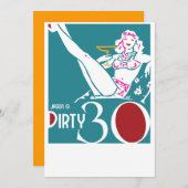 30e verjaardag - Dirty 30 Invitation Swingers Kaart (Voorkant / Achterkant)