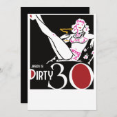 30e verjaardag - Dirty 30 Invitation Swingers Kaart (Voorkant / Achterkant)