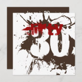 30e verjaardag - Dirty 30 Roast & Dirt Party Invit Kaart (Voorkant / Achterkant)