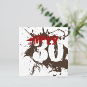 30e verjaardag - Dirty 30 Roast & Dirt Party Invit Kaart (Staand voorkant)