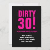 30e verjaardag - Dirty 30 - Triple X Kaart (Achterkant)