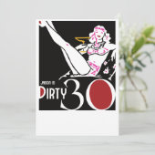 30e verjaardag - Dirty 30 Uitnodiging (Staand voorkant)