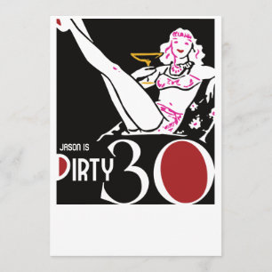 30e verjaardag - Dirty 30 Uitnodiging